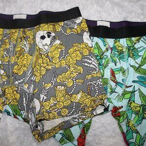 MeUndies men's boxer briefs size medium lot of 2 Pirate loot and Parrots - NWOT